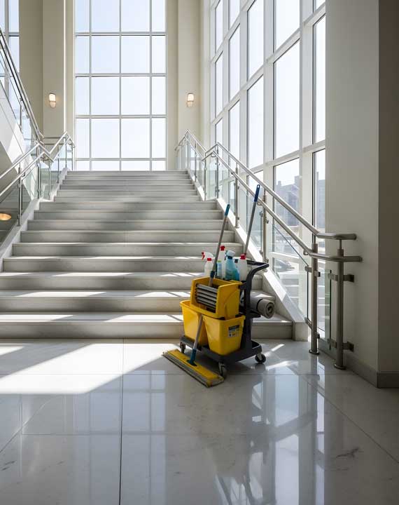 Gepflegte Außenanlage als Sinnbild für die Facility-Service-Leistungen